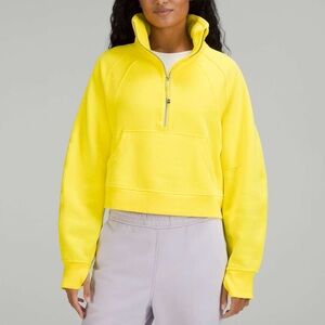 Lululemon Athletica Bright Yellow Pullover Scuba Oversized.